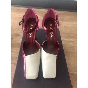 Prada Calzature Donna IP Mary Jane Loafer Heels